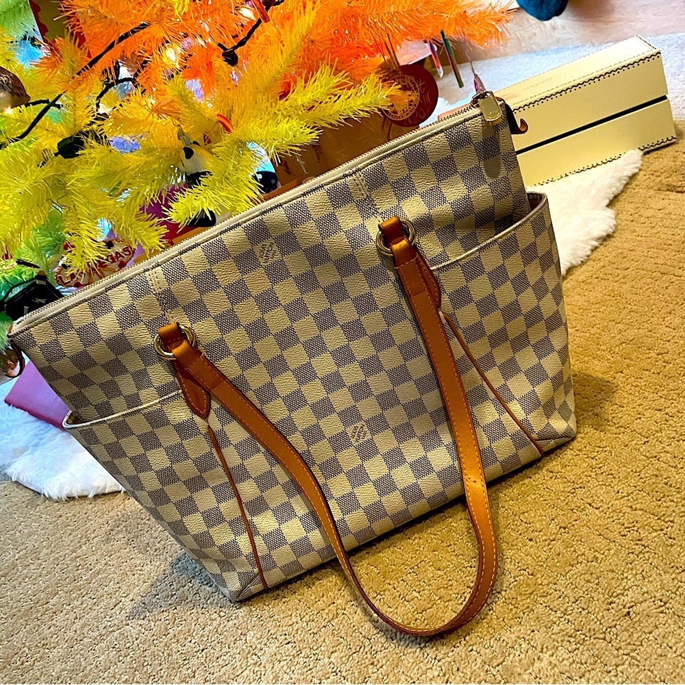 Louis Vuitton Damier Azur Totally MM VGUC-AUTHENTICITY GUARANTEED - Picture 1 of 15